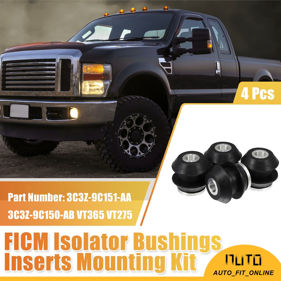 X AUTOHAUX 4 Set FICM Mounting Bushing Set For Ford 6.0L Powersroke 2003-2010 VT365 VT275 FICM Isolator Bushings Inserts Mounting Kit On Fuel