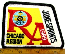 Vintage Road America June Sprints 1989 Jacket Patch Chicago Illinois Region SCCA