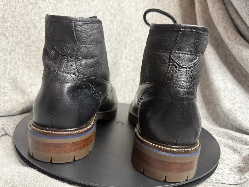 Increíble nueva bota para hombre Johnson & Murphy forrada en piel de oveja talla 9 de cuero impermeable. Foto 4 de 4