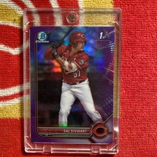 Sal Stewart 1st Bowman 2022 Bowman Draft Purple Parallel BD-122 Reds Topps /250