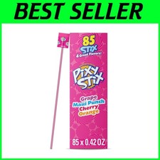 Paquete Variedad Pixy Stix: Uva, Ponche, Cereza, Naranja