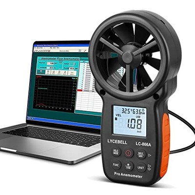 LYCEBELL Handheld HVAC Anemometer LC-866A, Pro Digital Wind Speed Meter for