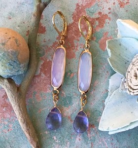 Authentic SUNDANCE CHARM ARTISAN JEWELRY EARRINGS OPALITE GOLD PLATED