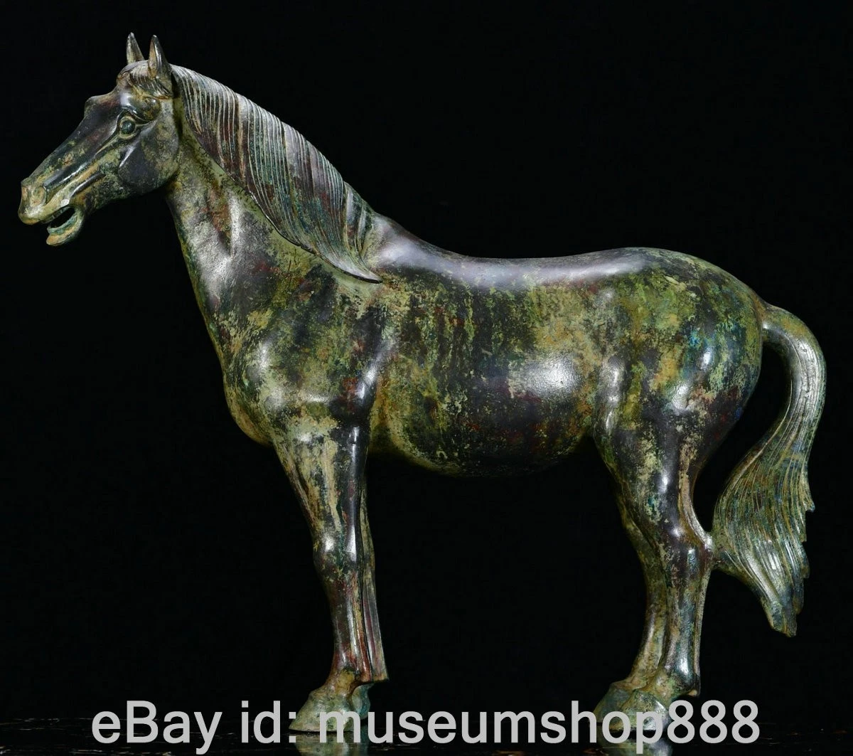 马古董原始中国风青铜雕像、雕像| eBay
