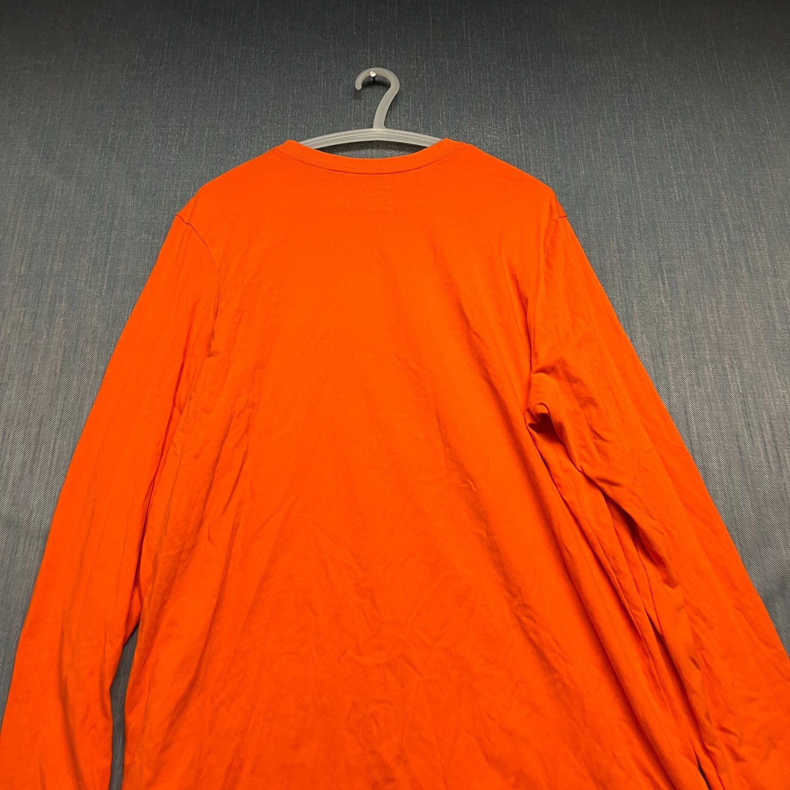 Nike Dri-Fit Men's Shirt Size L Orange Graphic Long Sleeve THE NIKE TEE Athletic thumbnail 9