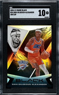 2020-21 Panini Black Shai Gilgeous-Alexander Silver Foil #/149 SGC 10 Gem POP 1