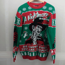 Freddy Krueger Ugly Christmas Sweater Size M Medium AOP Nightmare on Elm Street
