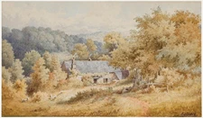Frederick John Snell (1862-1931) - Watercolour, Cottage in The Valley