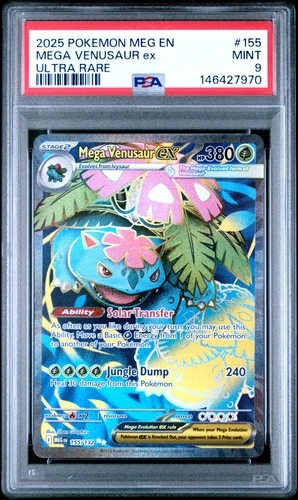 2025 POKEMON MEG EN-MEGA EVOLUTION ULTRA RARE #155 MEGA VENUSAUR EX PSA 9