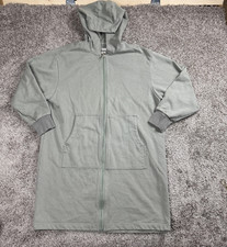 Reserved Long Zip Hoodie Coat Womens S Sage M...