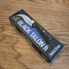 Cold Steel Black Talon II Folding Knife 4" Satin S35VN Steel Blade G10 Handle