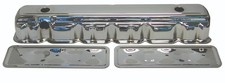 Chrome Steel Valve Cover Side Plates Kit For 19621974 Chevy Inline 6