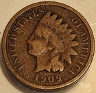 1909 1C Indian Head Penny Cent! Good Condition Album Filler!