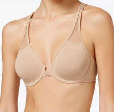 Body by Wacoal Women's Racerback Underwire Front Close Bra, Toast Nude 01, 34C