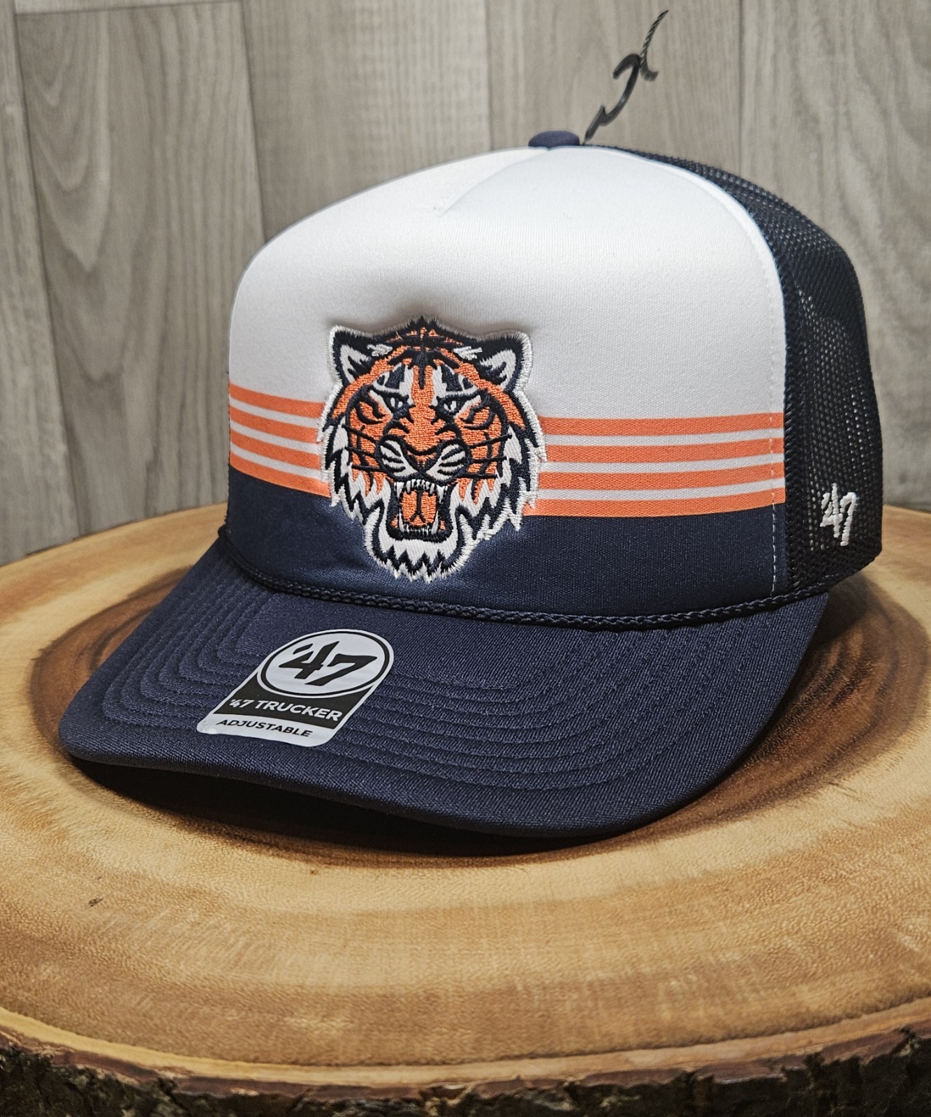 Detroit Tigers 47 Brand Trucker Rope SnapBack Adjustable Hat Cap MLB Baseball