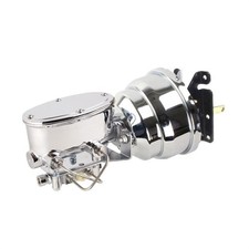 1973-87 8in Dual Booster Chrome Oval Master Cylinder Kit 1973-87 8in Dual Booster Chrome Oval Master Cylinder Kit