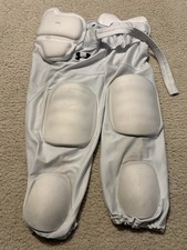 Under Armor White Youth XL Football Pants With Integrated Pads