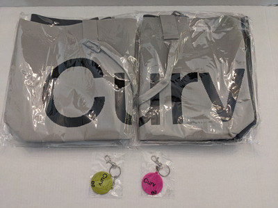 Curves By Sean Brown Two-Tone Knit Tote (Slate/Stone) w/Keychain 2 Available
