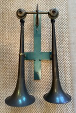 Vintage Dual Brass Boat Horns