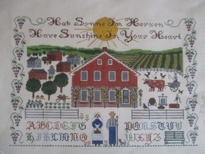 Handpainted Needlepoint Canvas - "Have Sunshine in Your Heart" - Lettie Eckberg