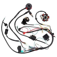 Complete Wiring Harness kit Wire Loom Electrics Magneto Stator Coil CDI for