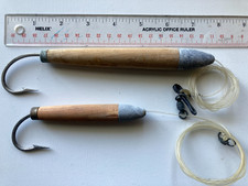 (2) USED Cedar Plugs Oldie but Goodie Lures with Sampo Swivels