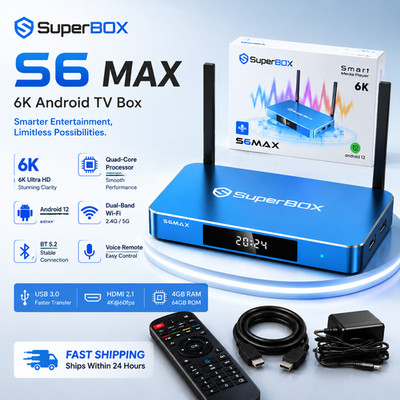 SuperBox S6Max TV BOX Support Authorized Distributor Same Day Shipping Send Gift