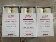6 Bars Raw Sugar Eco Body Bar Almond Butter + Oatmeal Vegan Cold Press 7 Oz
