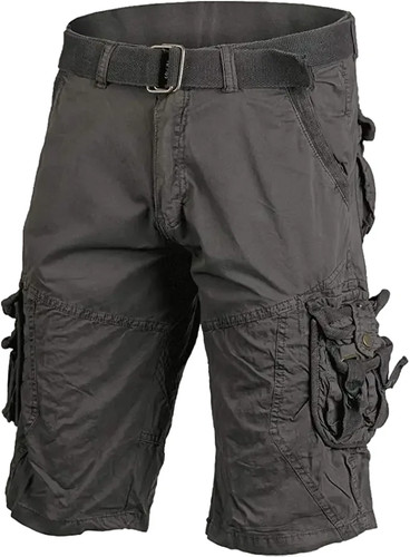 Mil-Tec Pre-Washed Survival Shorts Black Vintage Cargo Army Tactical Pants