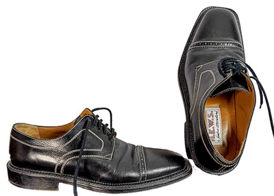 SANDRO MOSCOLONI N.E.W.S. Mens Bologna Oxford Dress Shoes Black Leather Size 10D