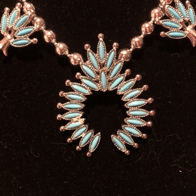 Vintage Estate find Petite Squash Blossom Necklace,  1960's - 1970's