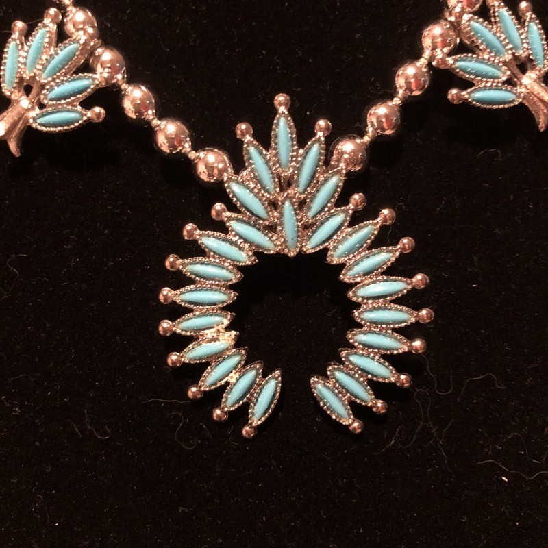 Vintage Estate find Petite Squash Blossom Necklace,  1960's - 1970's
