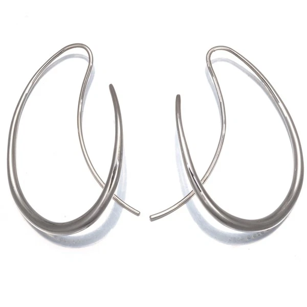 Auth Georg Jensen Earrings Offspring 433B Hoop 925 Sterling Silver - Image 3 of 4
