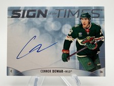 2023-24 SP Authentic CONNOR DEWAR Sign of the Times On Card Auto #SOTT-CD Wild
