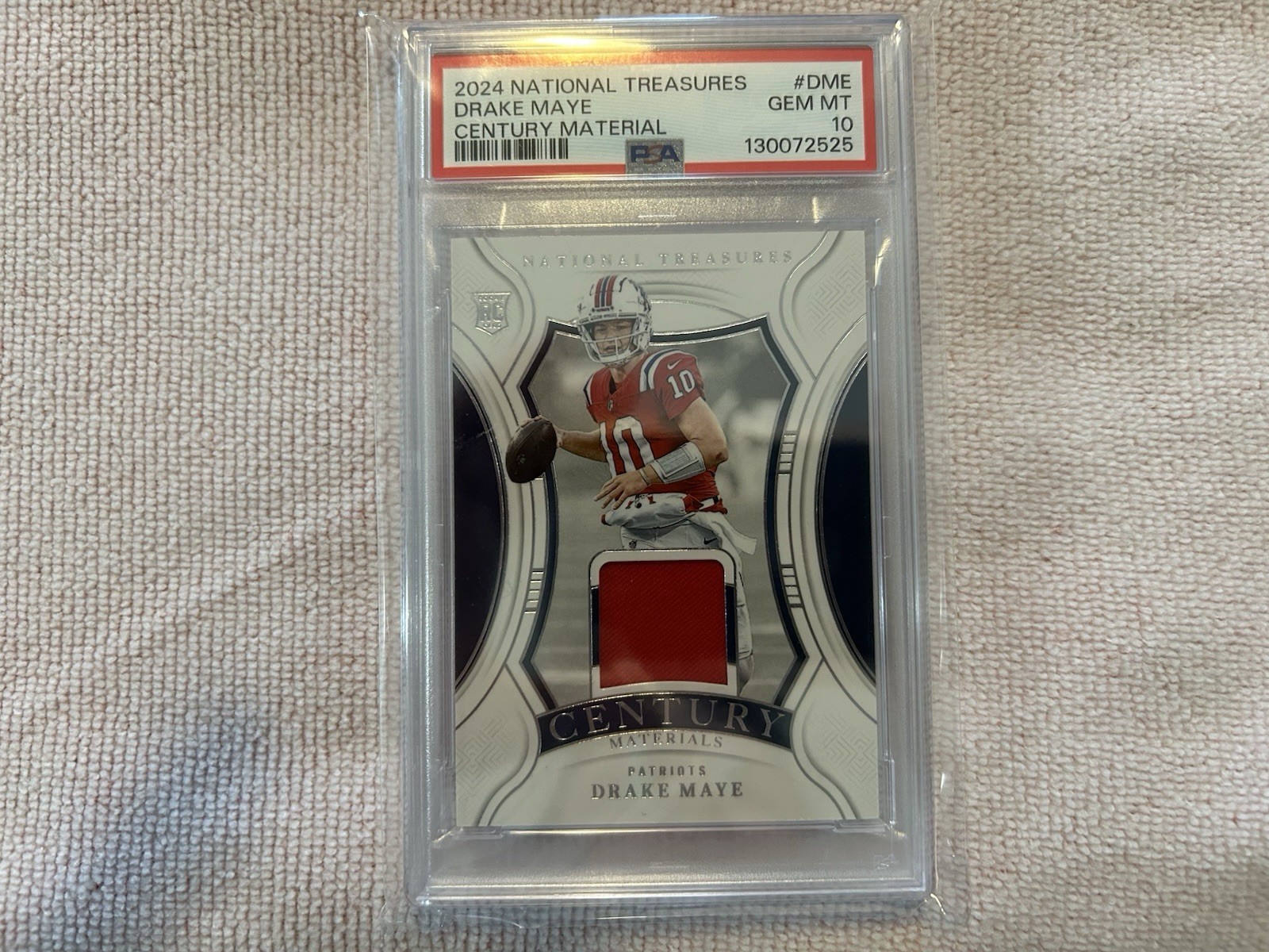 2024 Panini National Treasures - Century Materials Drake “MVP” Maye /99 Pop 1