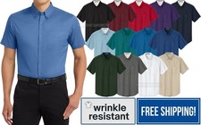 Mens Tall Short Sleeve Dress Shirt Wrinkle Resistant Button Down Lt-4xlt New