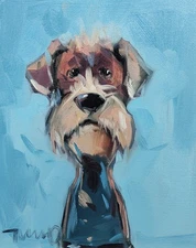 Jose Trujillo Fine Art PRINT 16x20" Collectible Artist Dog Portrait Painting