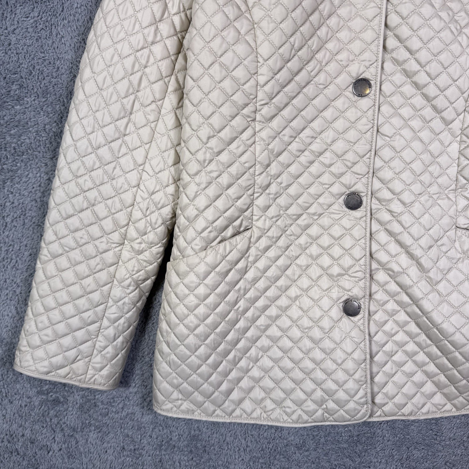 Brooks Brothers Jacket Womens 8 Diamond Quilted Equestrian Barn Coat 346 image 3