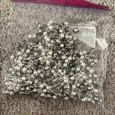 Pearls Beads Silver Spacers Strand, Costume DIY Jewelry Making Supplies
