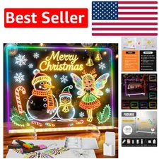 Portable LED Drawing Pad for Kids - 8 Colors, Scratch-Resistant, Fun Anywhere