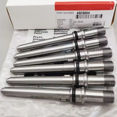 6PCS Injector Connector Tubes 4929864 Fits For Dodge Cummins Diesel 5.9L 6.7L