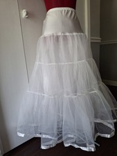 Grace Karin White Crinoline Petticoat Slip XL 36 Length 38 Max Waist EUC