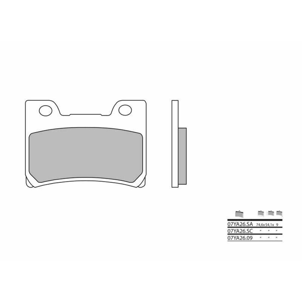 Brembo Sintered Brake Pads 07YA26SA For Motorcycle Scooter Parts