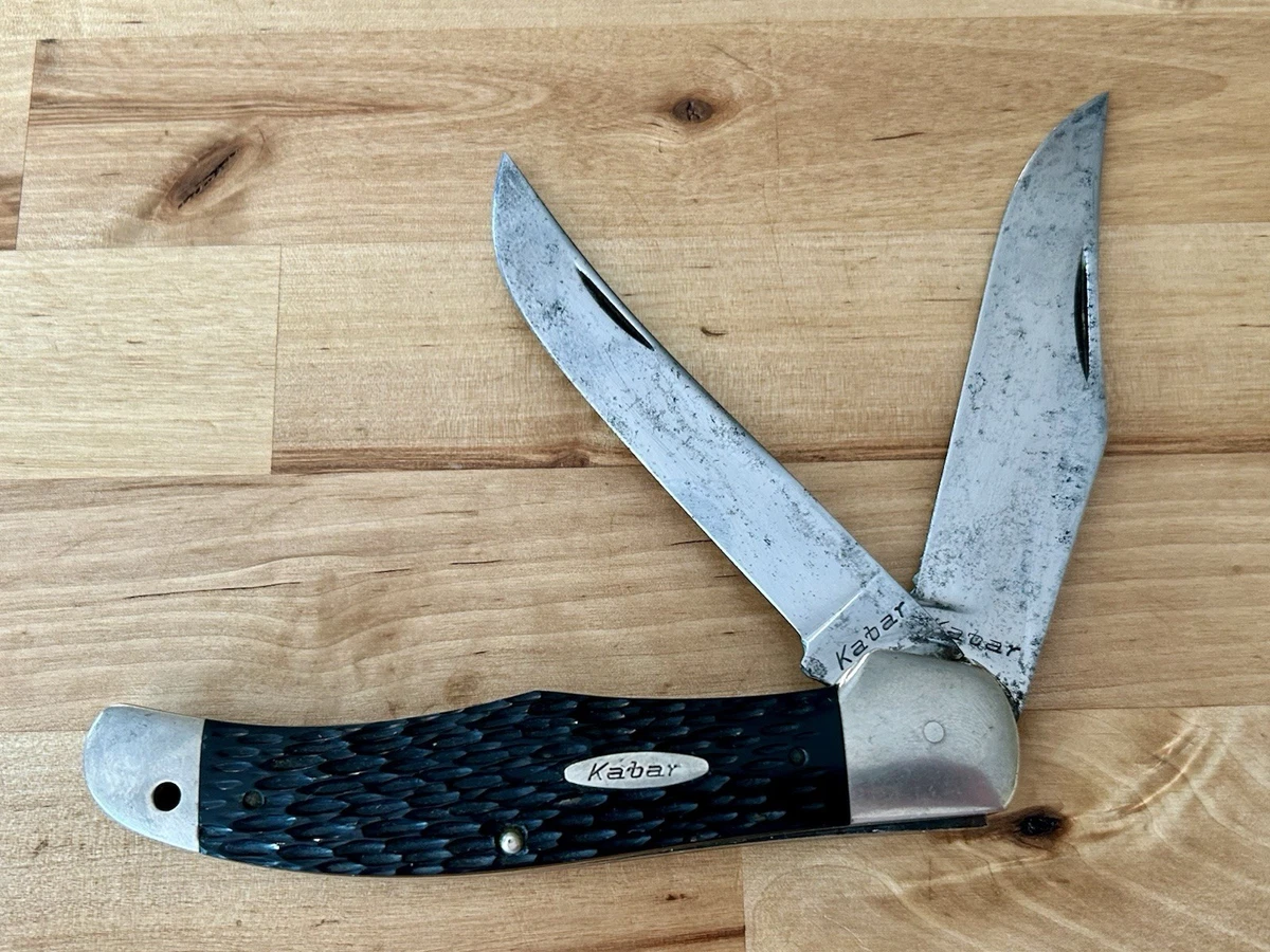 KA-BAR Stainless Steel Blade Lockback Vintage Folding Knives for 