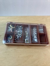 Vtg Wiggle Googly Eyes Craft Glue On Mixed Lot Multi-Sizes Plastic Case Included