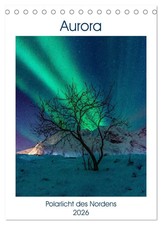 Aurora - Polarlicht des Nordens (Tischkalender 2026 DIN A5 hoch), CALVENDO...