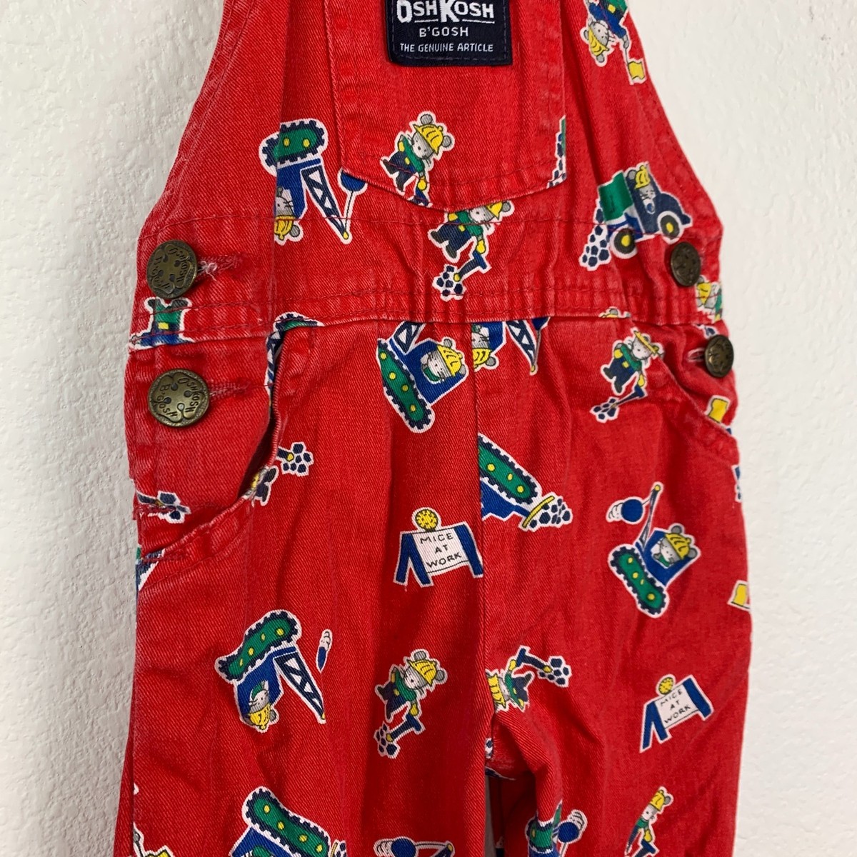 Vintage OshKosh Construction Overalls 6/9 Months Made in USA | eBay