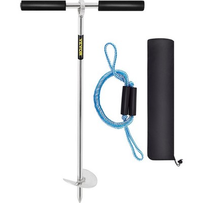 316 Stainless Sand Anchor 18'', Removable T-Handle & Bungee Line