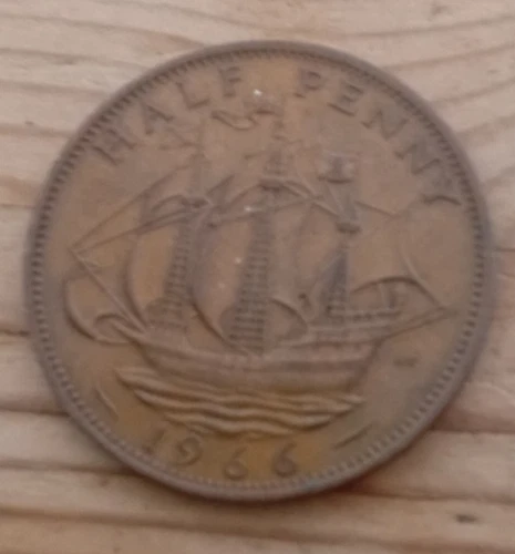 1966 Elizabeth II Half Penny — photo from the most recent tracked eBay sale