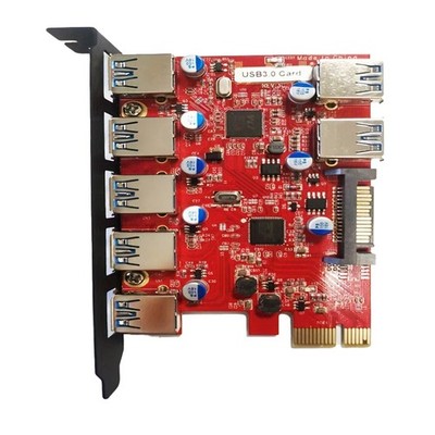1X(PCI-E auf Typ-C (2), Typ-A (5) USB 3.0 5-Port PCI Express Erweiterungska3909